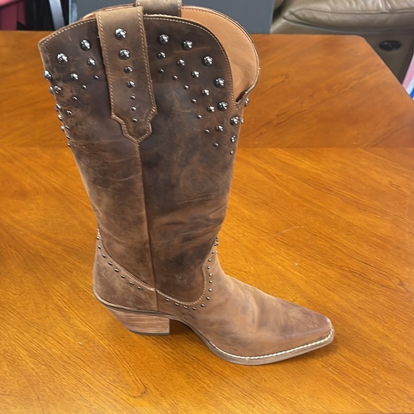 Dingo Talkin Rodeo Leather Western Boots Brown 9.5 - Picture 3 of 8